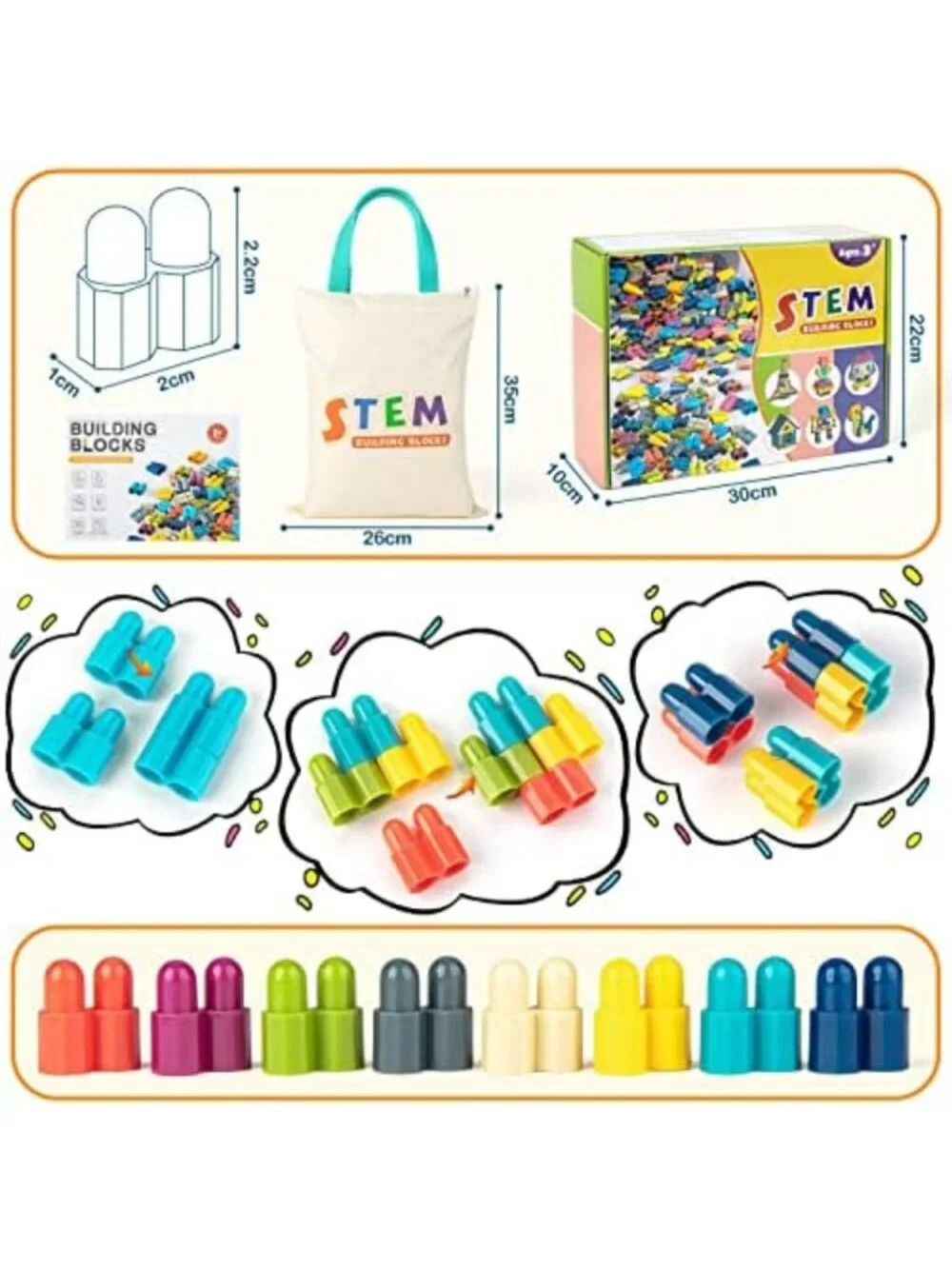 STEM Educational Building Blocks Set - 1120pcs Creative Construction Toy